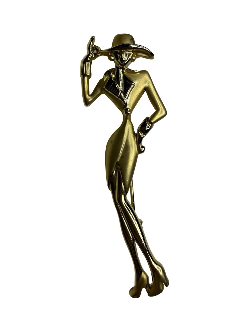 ✨ Signed AJC Fashion Lady Brooch